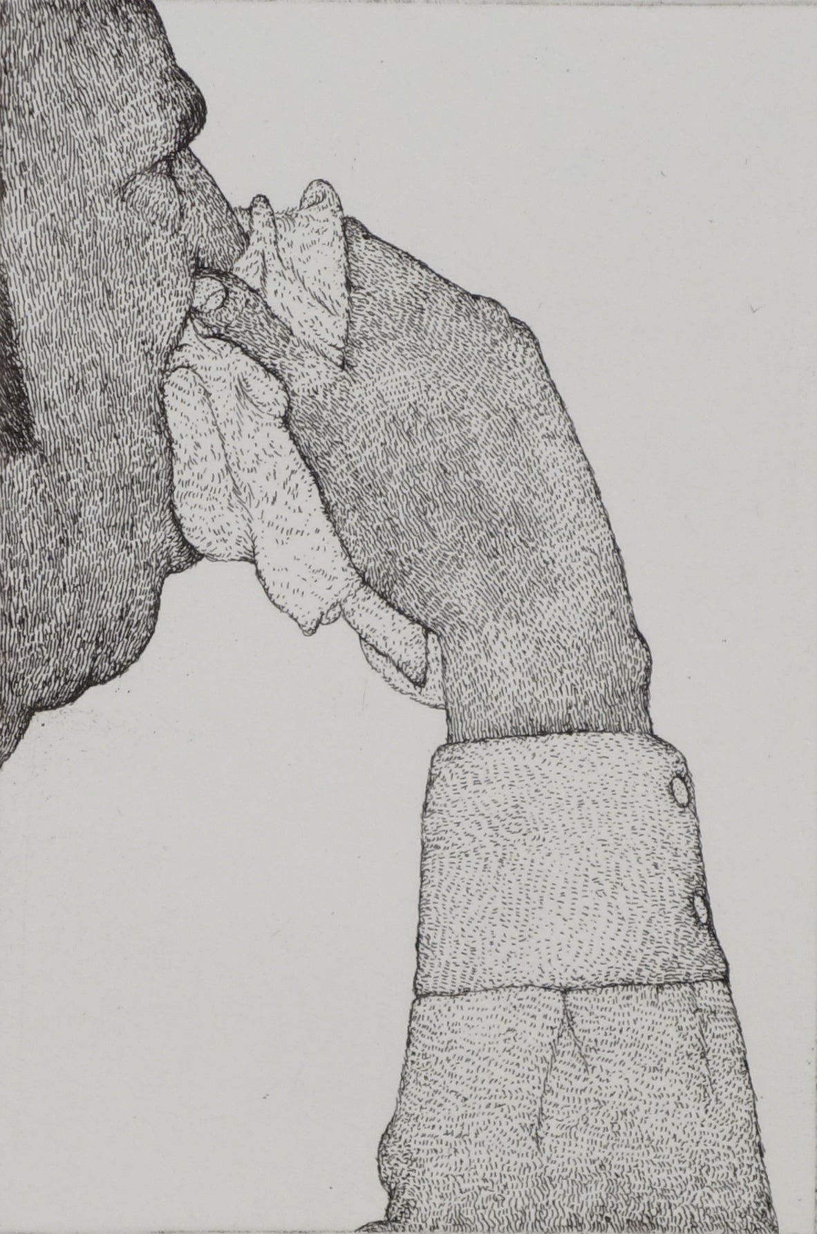 A Man Blowing His Nose by Art Hansen - Davidson Galleries
