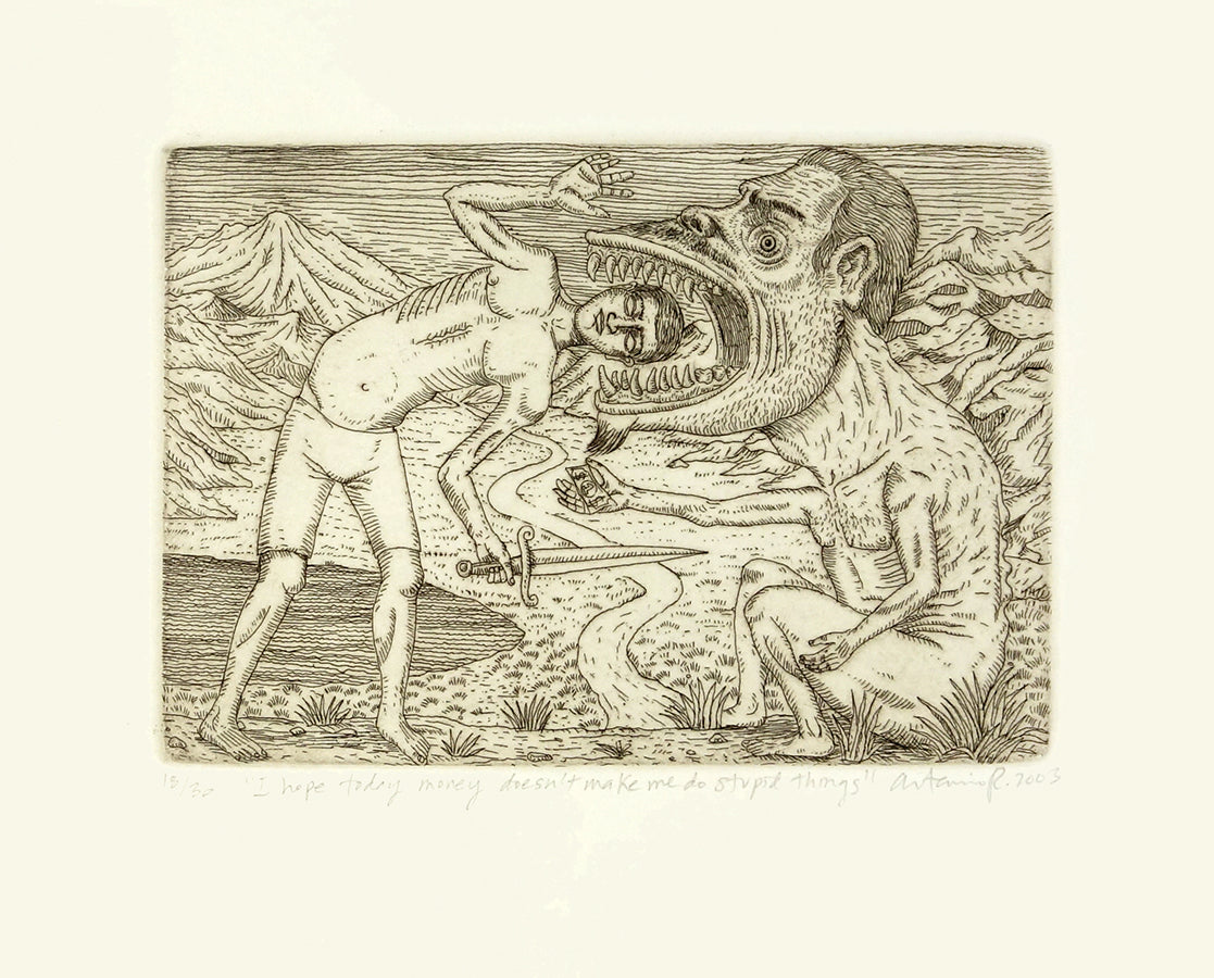 I Hope Today Money Doesn't Make Me Do Stupid Things by Artemio Rodriguez - Davidson Galleries