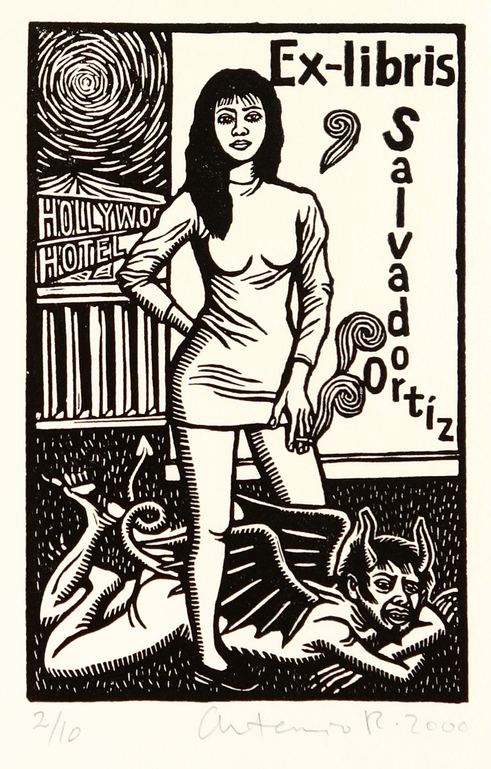 Salvador Ortiz (Ex Libris) by Artemio Rodriguez - Davidson Galleries