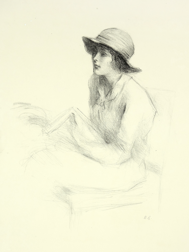 Petite Femme Assise (Young woman seated) by Albert de Belleroche - Davidson Galleries