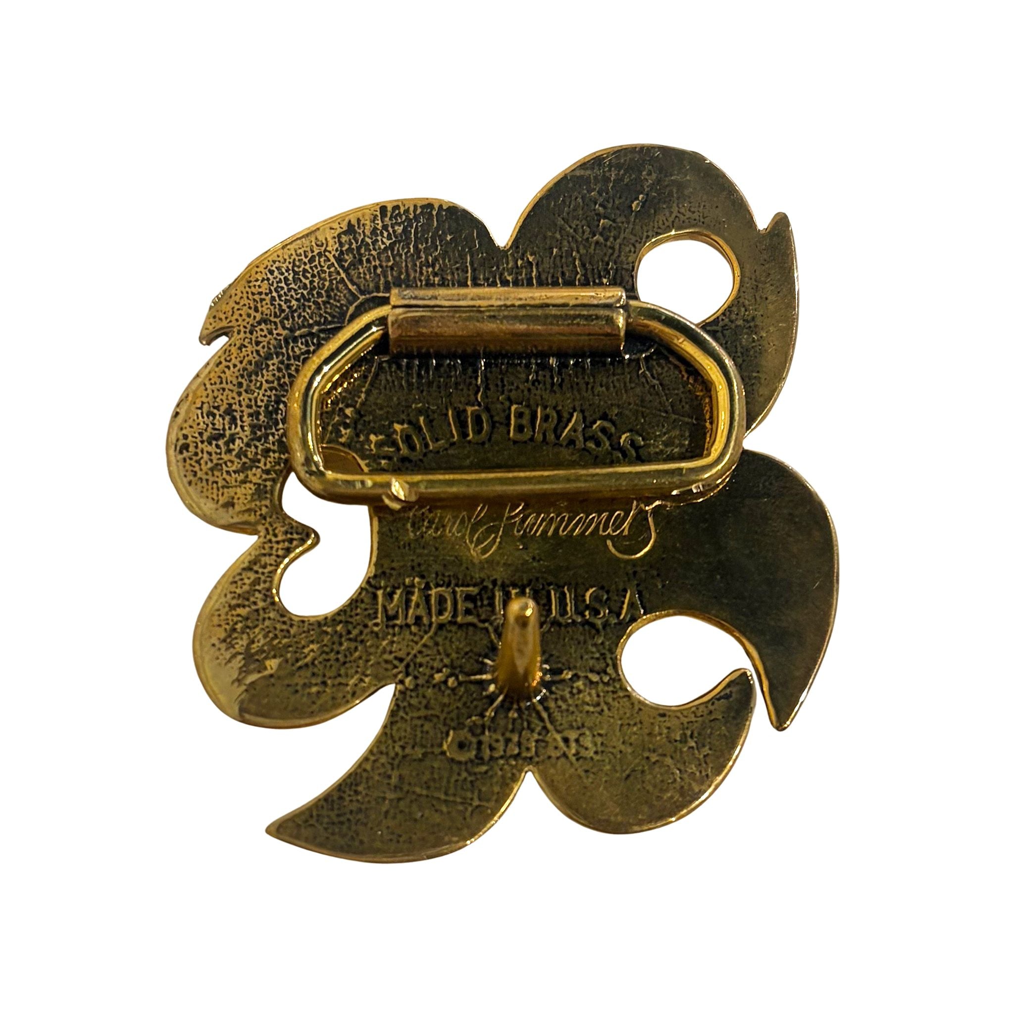 Brass Belt Buckle (Heart in Center of Radiant Sun) by Carol Summers - Davidson Galleries