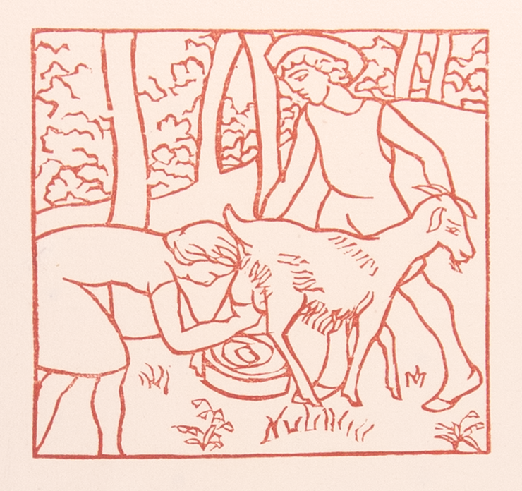 Chloe Helps Daphnis with His Goats by Aristide Maillol - Davidson Galleries