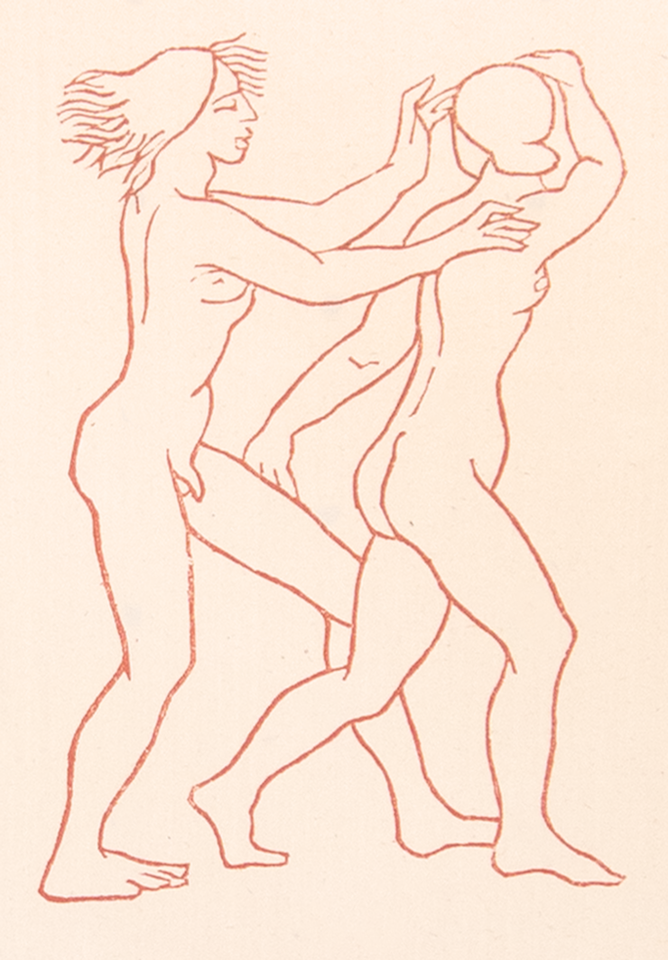 Daphnis and Chloe Playing by Aristide Maillol - Davidson Galleries