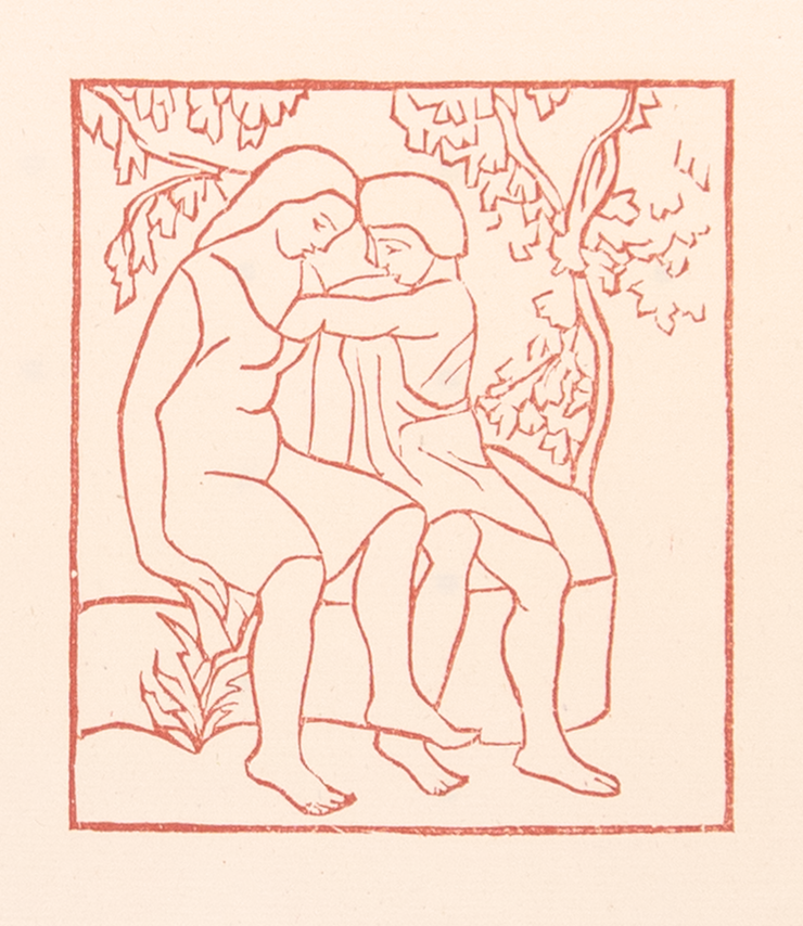 Daphnis Draws the Grasshopper from Chloe's Bosom by Aristide Maillol - Davidson Galleries