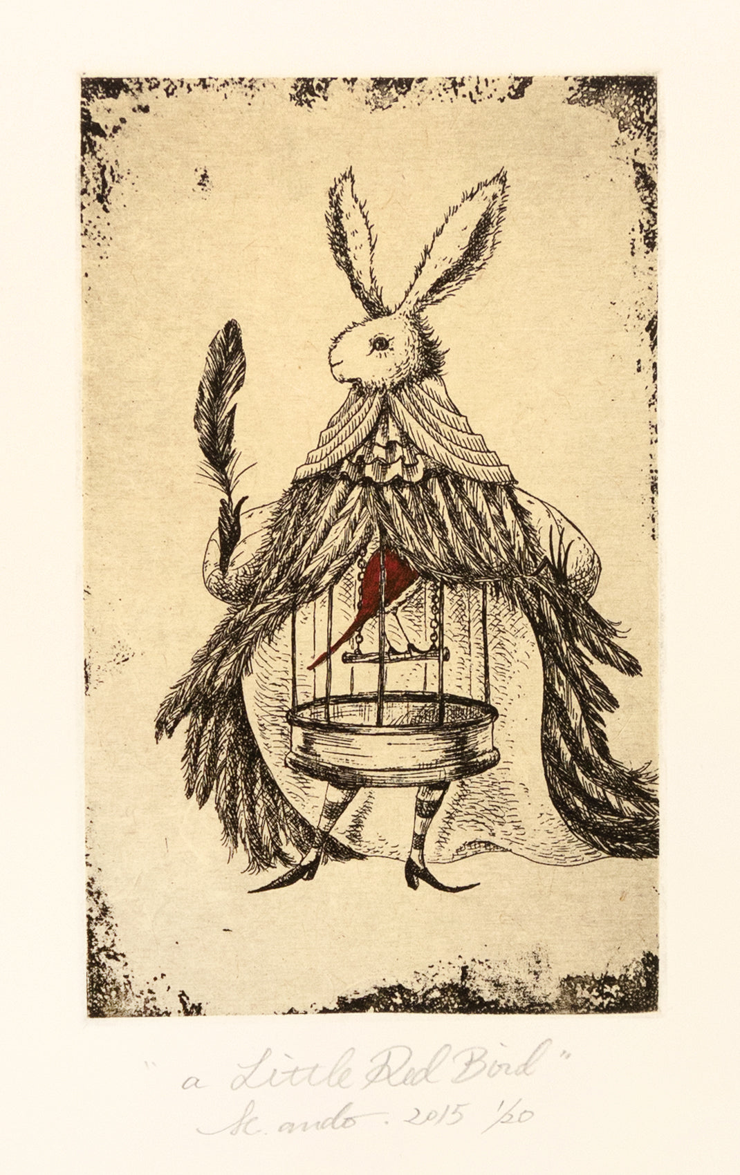A Little Red Bird by Mariko Ando - Davidson Galleries