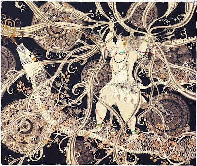 Woman Knitting the Water