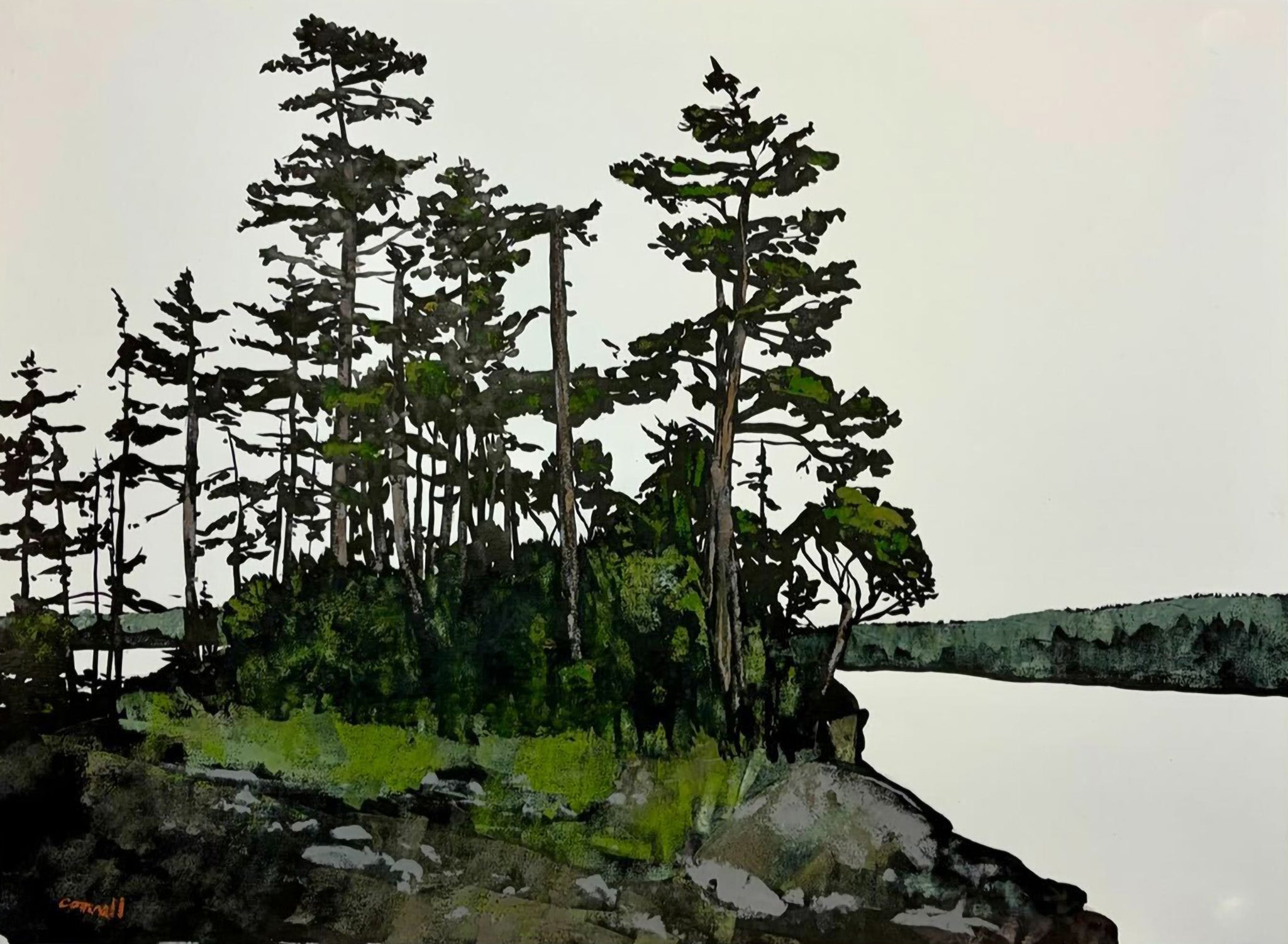 Trees on Hood Canal by Robert Connell - Davidson Galleries