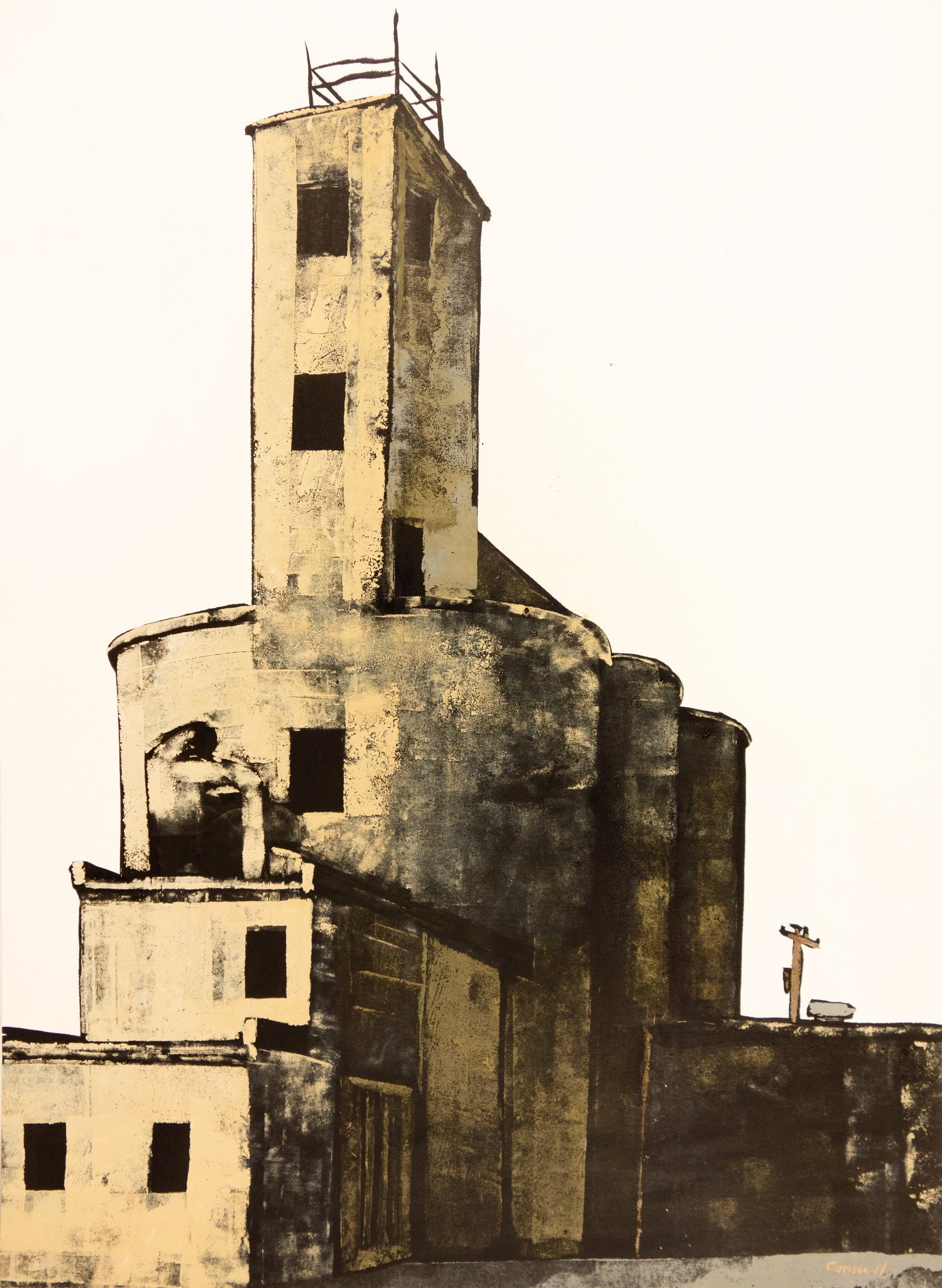 Old Buildings in the Dalles by Robert Connell - Davidson Galleries