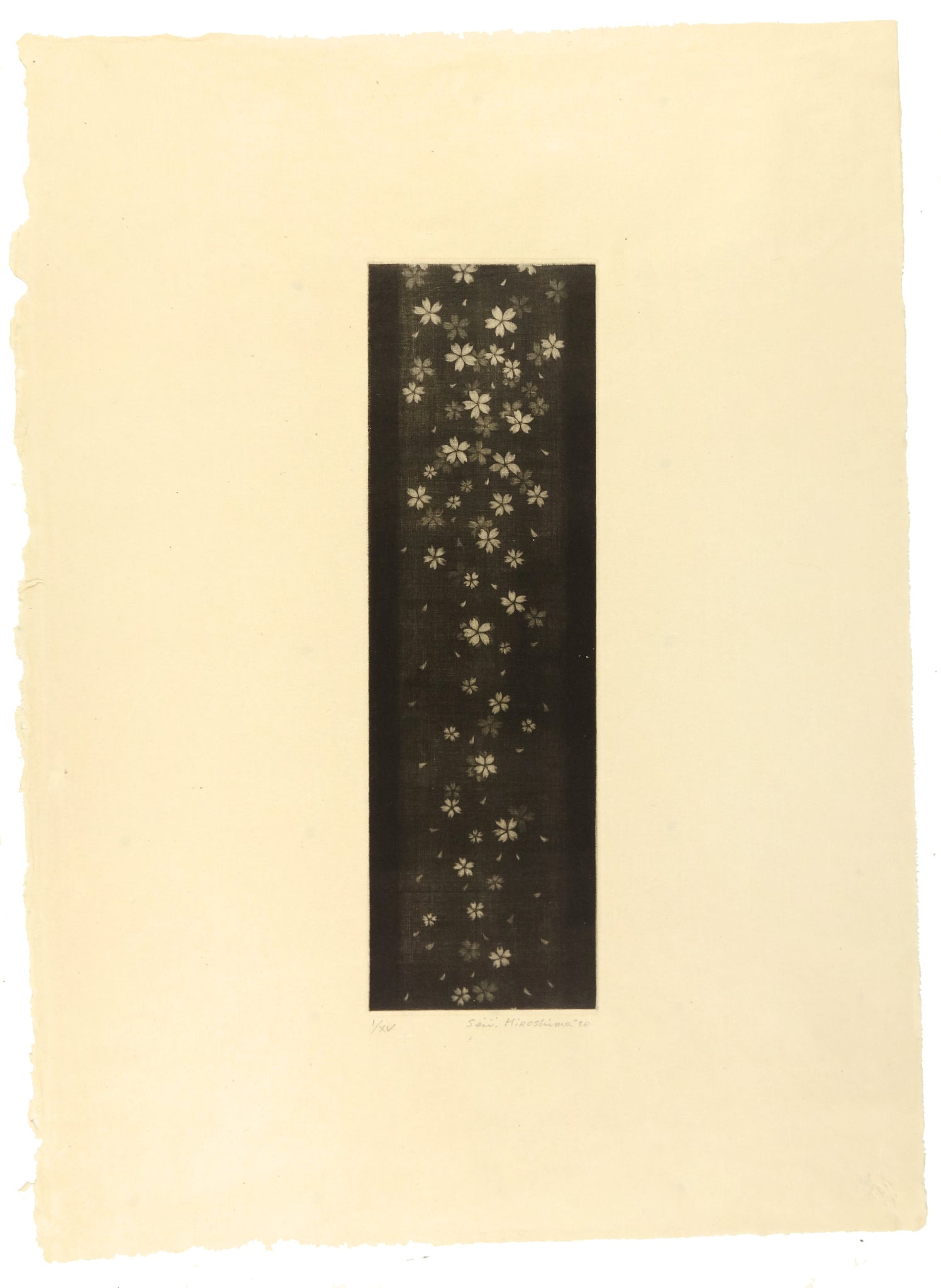 Yozakura (Cherry Blossoms at Night) by Seiichi Hiroshima - Davidson Galleries