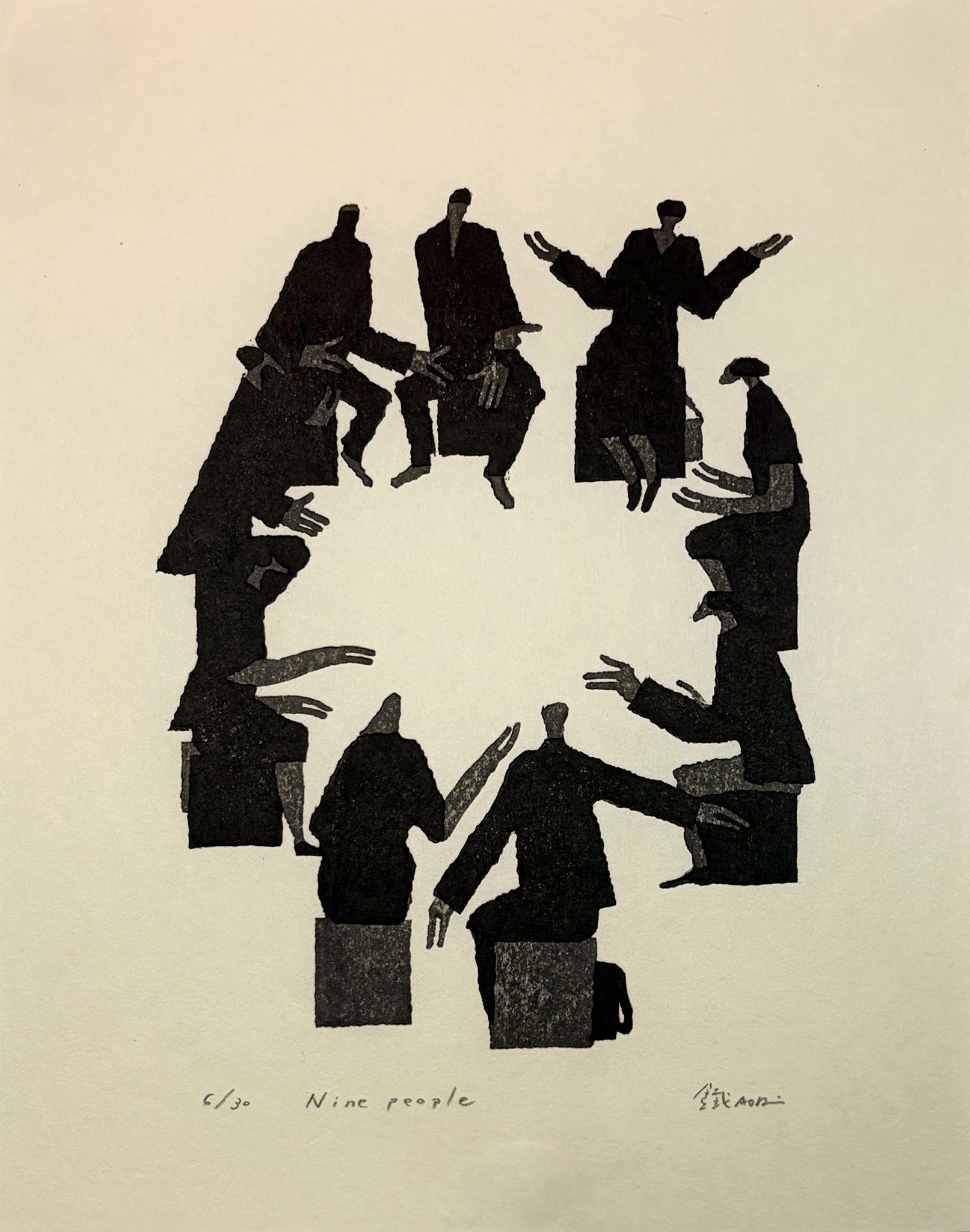Nine People by Tetsuo Aoki - Davidson Galleries