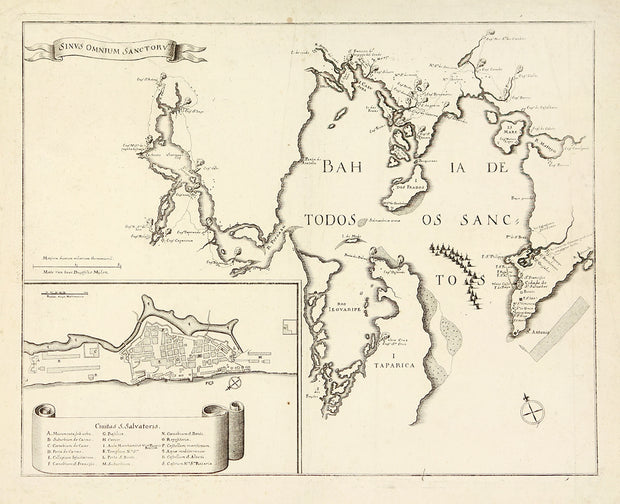 Bahia de Todos os Sanctos (Bay of all Saints) by Maps, Views, and Charts - Davidson Galleries