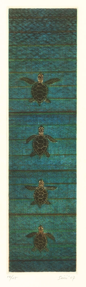 Umigame (Turtle) / Going Home by Seiichi Hiroshima - Davidson Galleries