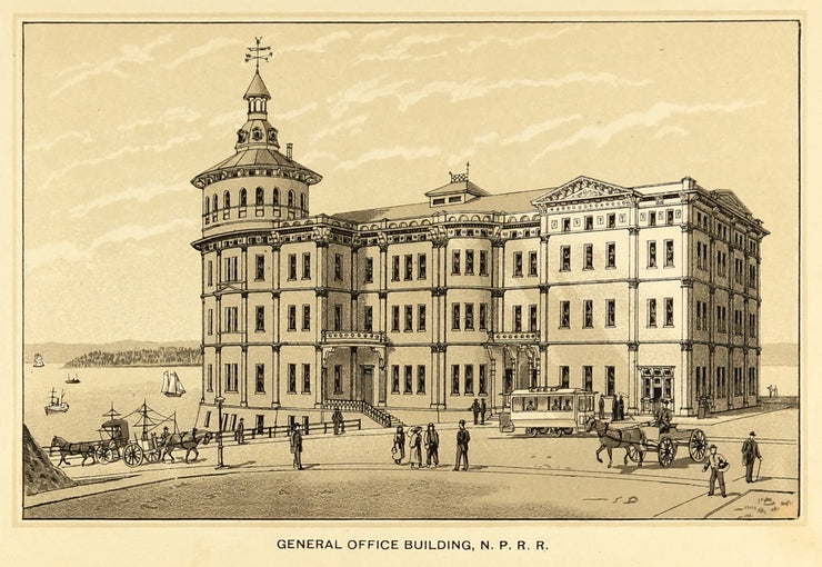 General Office Building, N.P.R.R. by Maps, Views, and Charts - Davidson Galleries