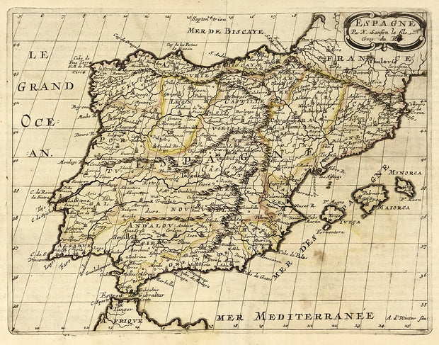 Espagne (Map of Spain) by Maps, Views, and Charts - Davidson Galleries