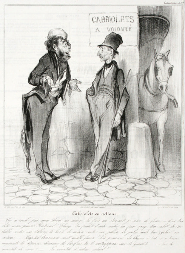 Cabriolets En Actions by Honoré Daumier - Davidson Galleries