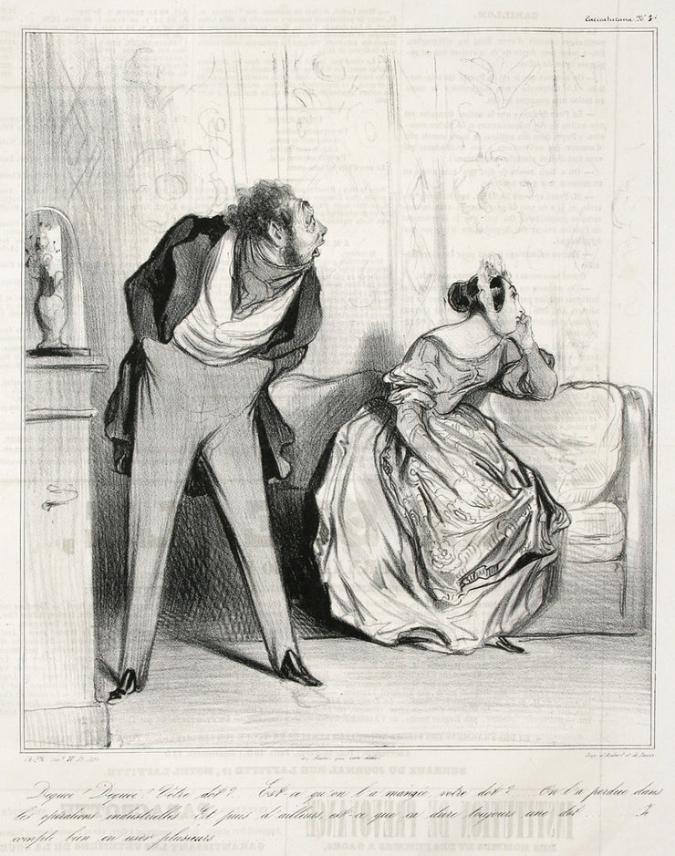 De Quoi! De Quoi! Votre Dot? by Honoré Daumier - Davidson Galleries