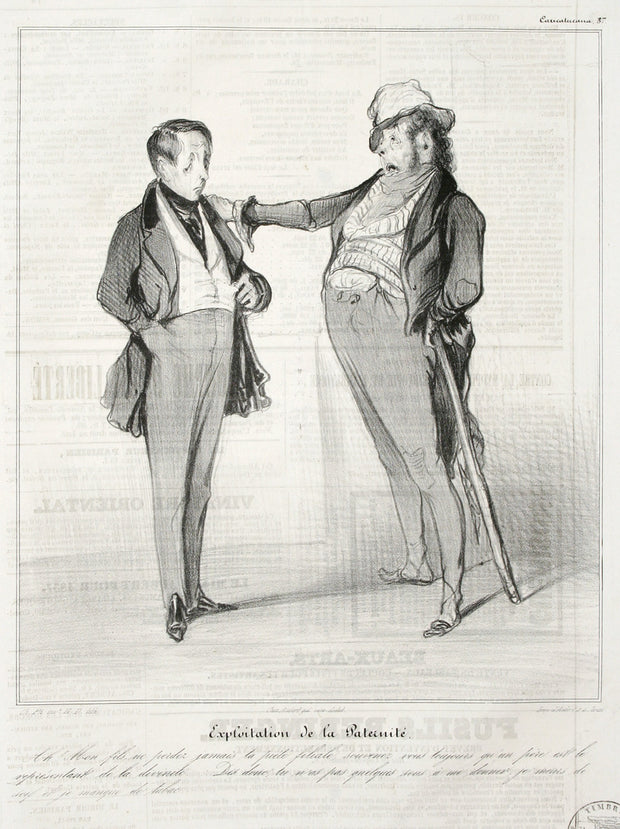 Exploitation de la Paternité by Honoré Daumier - Davidson Galleries