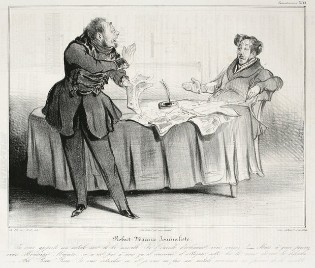 Robert Macaire Journaliste by Honoré Daumier - Davidson Galleries