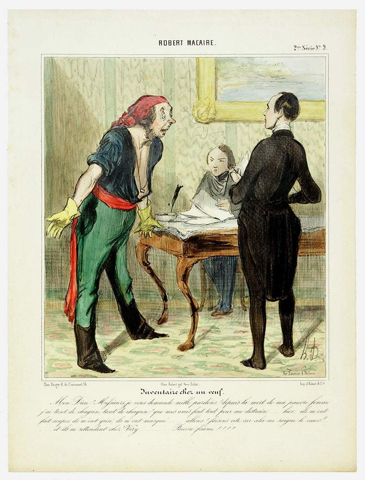 Inventire Chez un Veuf by Honoré Daumier - Davidson Galleries