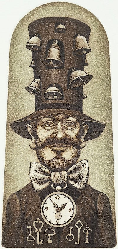 The Clock Man (Ex Libris) by Peter Melan - Davidson Galleries