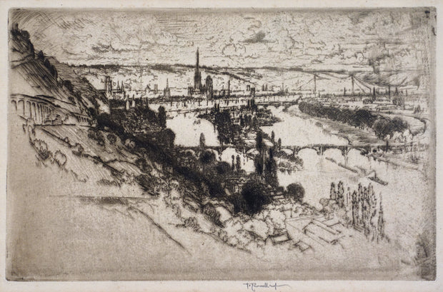 Rouen, from Bon Secours by Joseph Pennell - Davidson Galleries