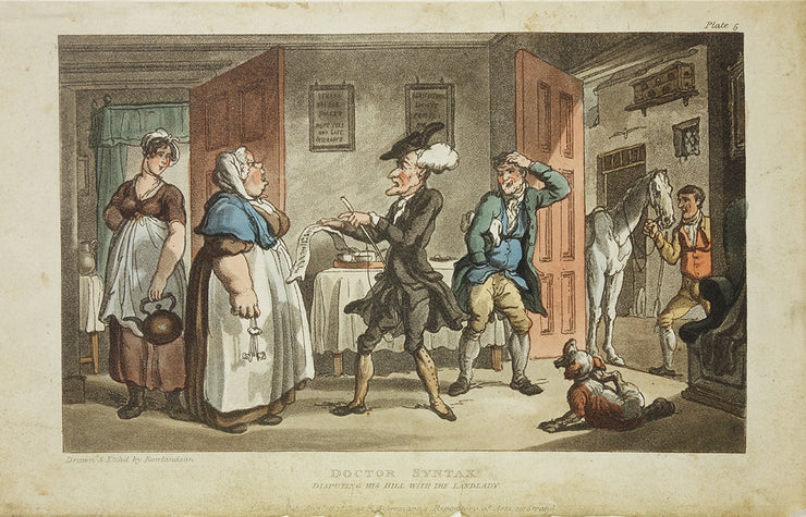 Dr. Syntax Disputing his Bill by Thomas Rowlandson - Davidson Galleries