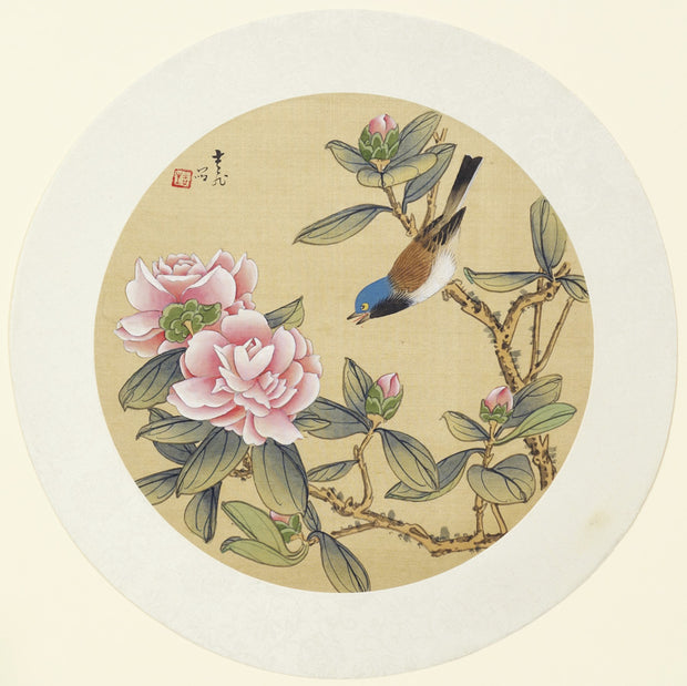 Bird and Flowers by Artist Unidentified - Davidson Galleries