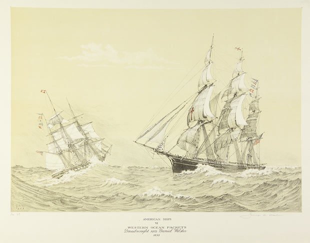 American Ships VI (Western Ocean Packets, Dreadnought and Daniel Webster, 1853) by George C. Wales - Davidson Galleries